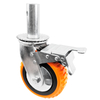 Plastic core orange beacon caster wheel