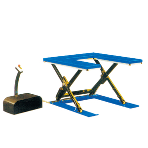 U Type Motor Platform Low Hydraulic Scissor Goods Lift Table Scissor Light Weight