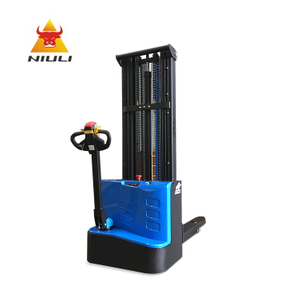 NIULI Electric Forklift Stacker Capacity 1500kg /2000kg Motorized Full Electric Stacker for Warehouse