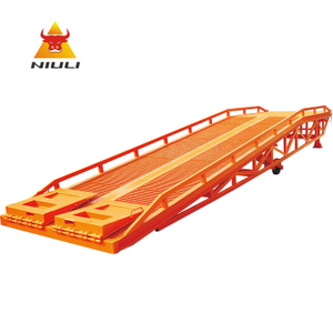 NIULI Yard Dock Warehouse Hydraulic Yard Ramp Container 6-15 T Dock Ramp Mobile Loading Ramp for Forklift