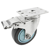 Medium 304 single shaft grey TPR caster wheel